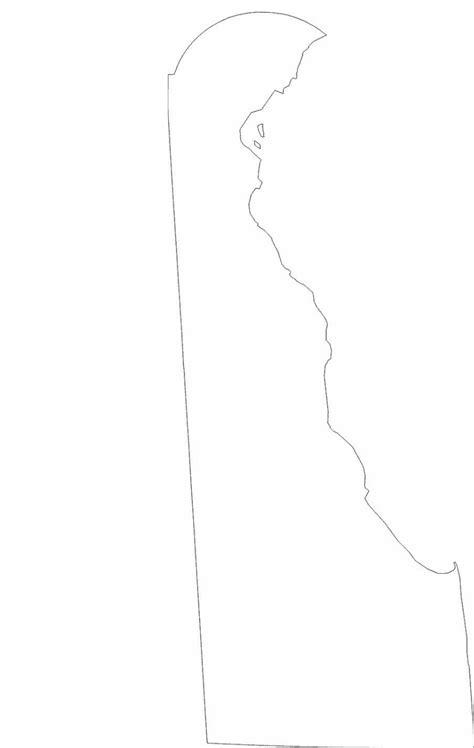 Delaware State Outline Map Free Download