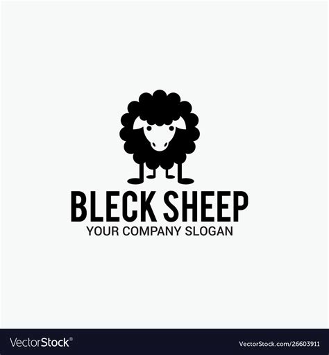 Black sheep logo template Royalty Free Vector Image