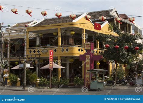 The Small Town Architecture Editorial Stock Photo - Image of banners, streets: 72626138