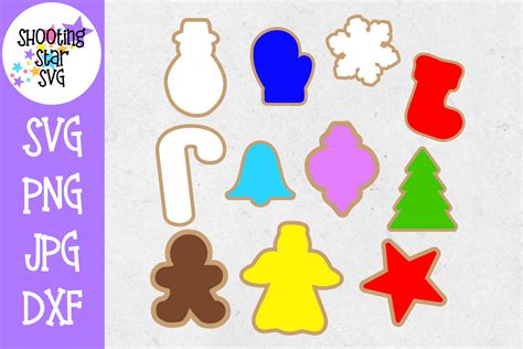 Christmas Cookie Shapes - Christmas SVG (298525) | Cut Files | Design ...