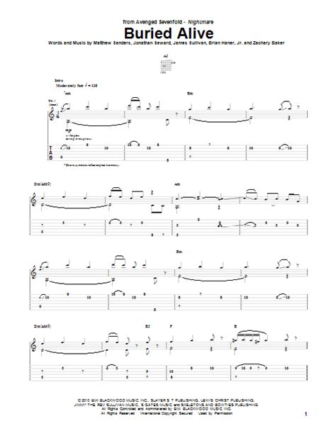 Buried Alive by Avenged Sevenfold - Guitar Tab - Guitar Instructor