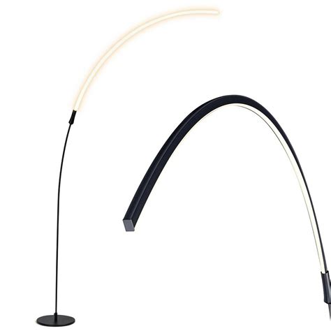 Gymax LED Arc Floor Lamp Modern Minimalist Standing Lamp w/ 3 Brightness Levels Black | Michaels