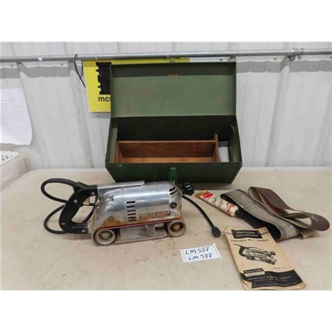 Porter Cable Portable Power Belt Sander with Case + Manual