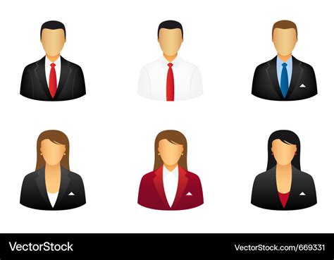 Business people icons Royalty Free Vector Image