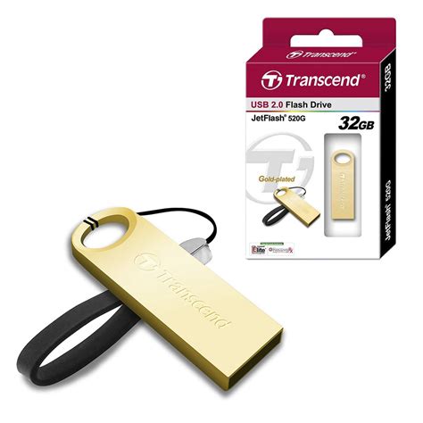 NEW 32GB Gold Transcend 520 USB 2.0 Flash Drive Memory Stick 32GB | eBay