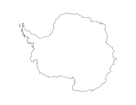 Blank Antarctica Map Printable