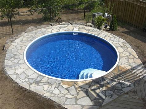 Eternity 27 ft Round Semi Inground Pool Complete Package - Pool Supplies Canada