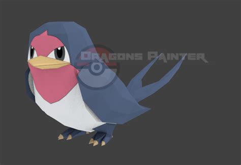 Pixelmon Taillow Model by DragonsPainter on DeviantArt