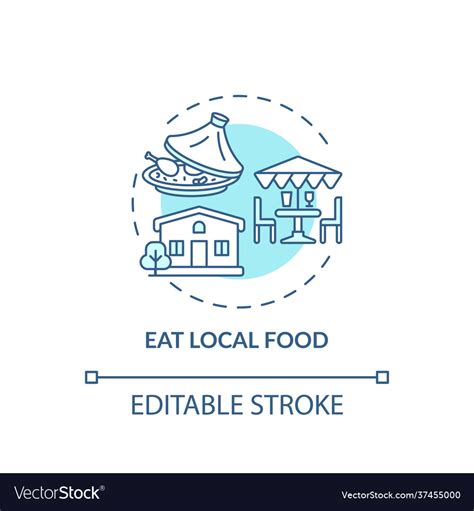 Eat local food concept icon Royalty Free Vector Image