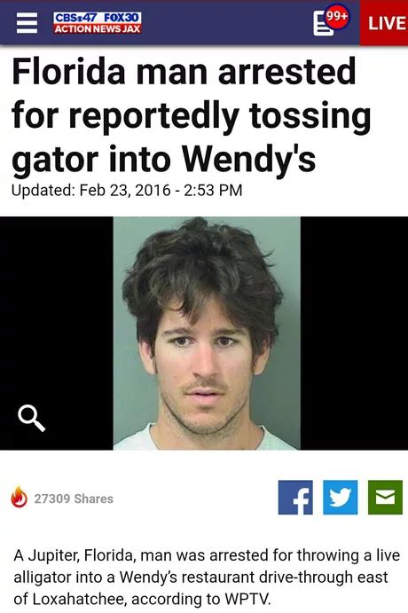 32 TIMES ‘FLORIDA MAN’ MADE THE HEADLINES | Florida man meme, Florida ...