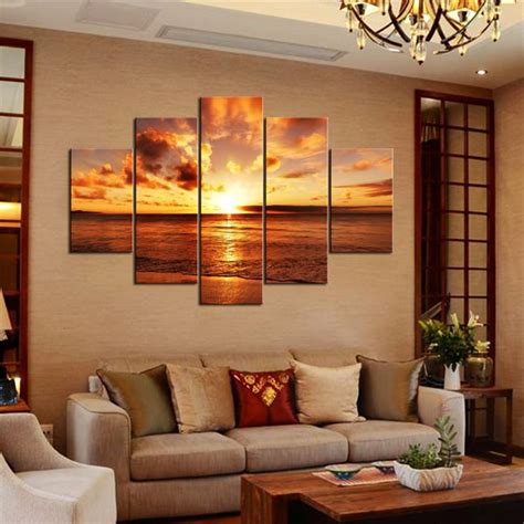 The Horizon – Nature 5 Panel Canvas Art Wall Decor – Canvas Storm