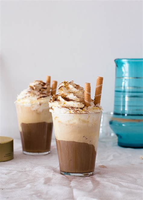Ice cream iced coffee with whipped cream - Sugar Salted