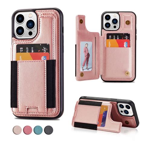 QIXIU Flip Phone Case for iPhone 13 Pro Max,PU Wallet Case with Elastic ...