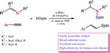 n-Butyllithium catalyzed hydroboration of imines and alkynes - Organic Chemistry Frontiers (RSC ...