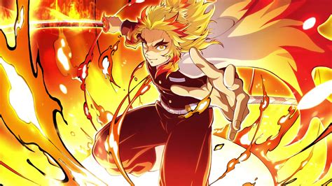 Flaming Swordsman Rengoku Mobile Live Wallpaper