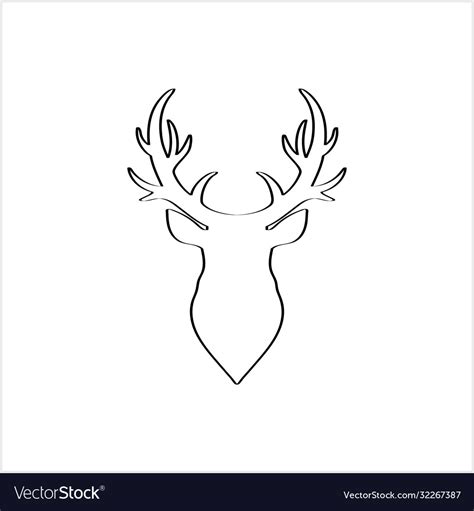 Elk Head Silhouette