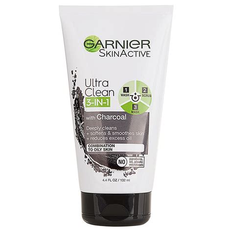 Garnier SkinActive Charcoal 3 in 1 Face Wash, Scrub and Mask | Walgreens