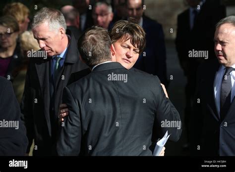 Northern Ireland First Minister Arlene Foster (second right) during Stock Photo, Royalty Free ...