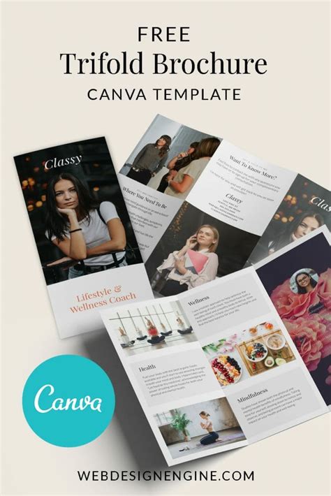 Free Canva Trifold Brochure Design · WEB DESIGN ENGINE