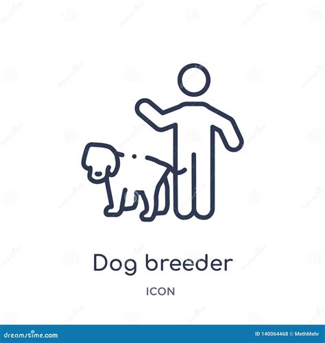 Dog Breeder Icon from People Skills Outline Collection. Thin Line Dog Breeder Icon Isolated on ...