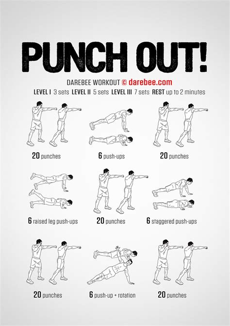 Punch Out! Workout | Kickboxing workout, Boxing training workout, Fighter workout