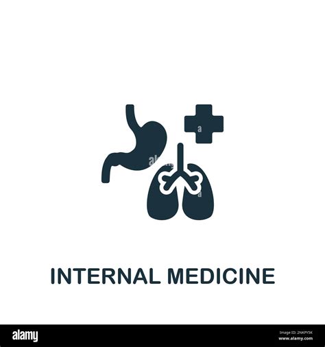 Internal medicine icon. Monochrome simple sign from medical speialist ...