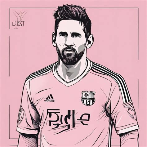 Premium AI Image | Leonel Messi pink jersey concept art