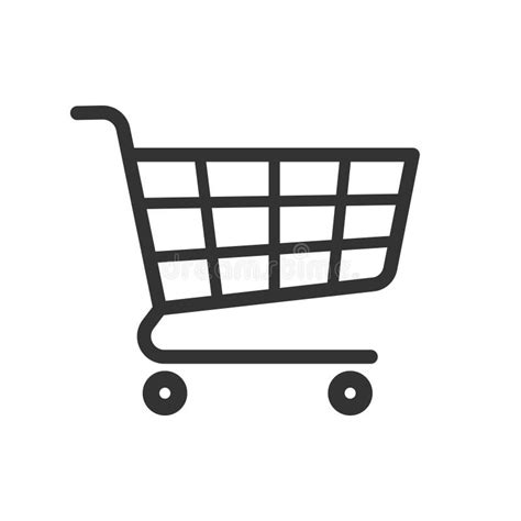 Pictogram Winkelwagentje. Trolley-webwinkel Met Vlakke Vorm. Logo Voor ...