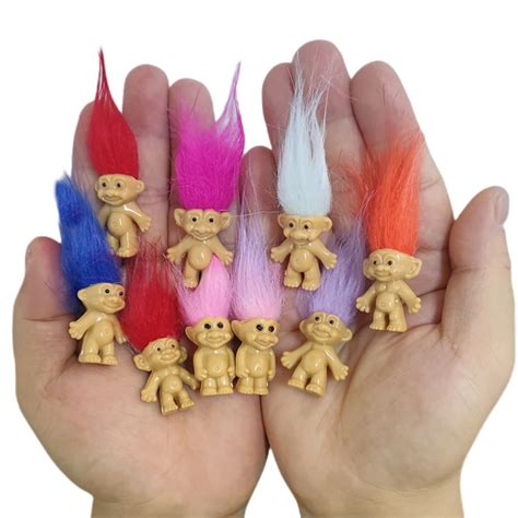 10pcs Mini Good Luck Troll Dolls Pvc | Vintage Plastic Dolls - Party & Holiday Diy Decorations ...