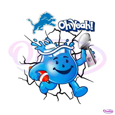 Detroit Lions Kool Aid Oh Yeah NFL PNG - Oladino