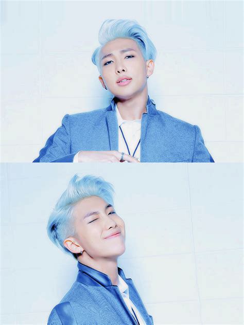 KING NAMJOON #RAPMONSTER #BTS #BLUE | Namjoon, Kim namjoon, Namjoon hair