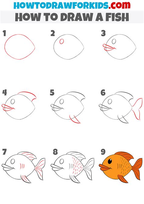 How to Draw a Fish Easy -Drawing Tutorial For Kids