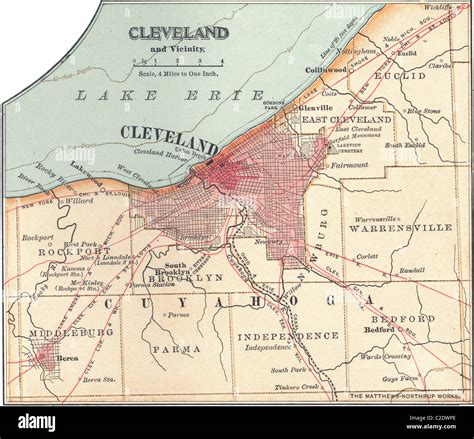 Map Of Cleveland High Resolution Stock Photography and Images - Alamy