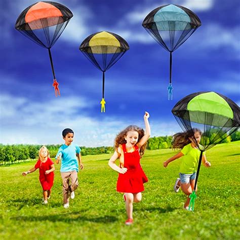 2Pcs Mini Kids Parachute Hand Throwing Parachute Toy Play Outdoor Games ...