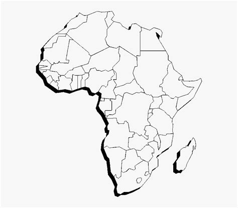Africa Continent Map Drawing , Png Download - African Map Color Pages, Transparent Png ...