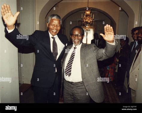 STOCKHOLM 1990-03-13 *For your files* ANC-leaders Nelson Mandela and Oliver Tambo are meeting ...