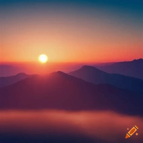 Sunrise over mountains