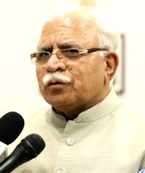 Manohar Lal Khattar talks to press