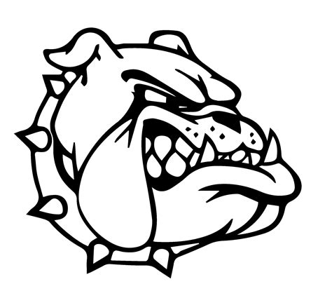 Bulldog Drawings Mascot Sketch Coloring Page