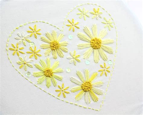 Daisy Hand Embroidery Pattern Daisy Embroidery Daisy Design - Etsy