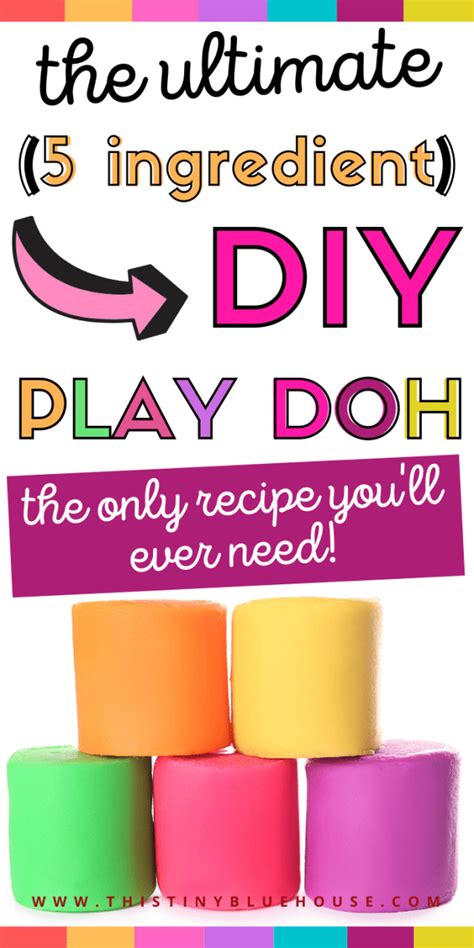 The Best 5 Ingredient Super Easy DIY Non-Toxic Play-Doh | Easy diy, Diy ...