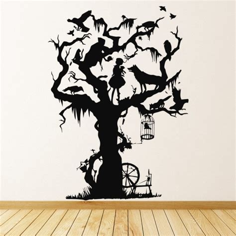 Scary Tree Halloween Wall Sticker