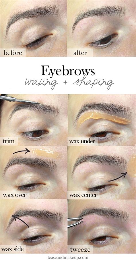 Eyebrows 101 waxing + shaping Wax your own eyebrows at home. Step-by ...