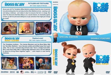 The Boss Baby Double Feature R1 Custom DVD Cover & Labels - DVDcover.Com