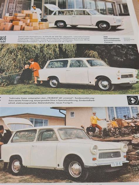 1966 Trabant Prospekt Export Import VEB Sachsenring AWZ IFA DDR in ...