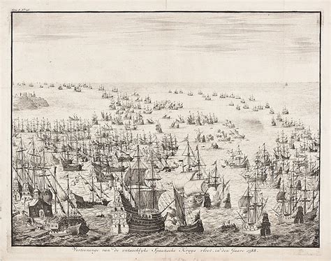 Lot - ENGRAVING OF THE SPANISH ARMADA