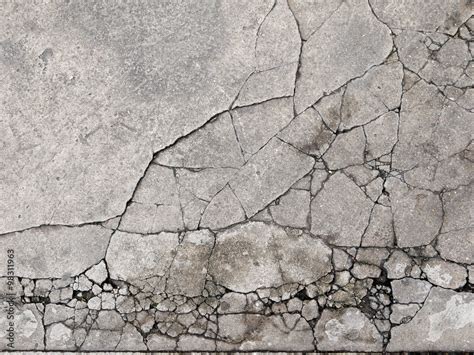 Cracked concrete texture closeup background Stock-Foto | Adobe Stock