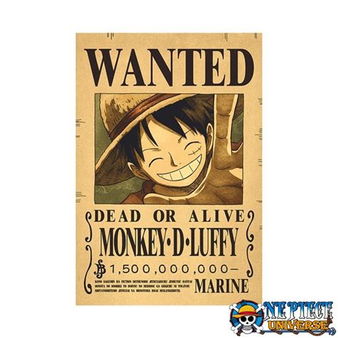 Gear 5 Luffy Wanted Poster Vintage Cafe Wall Decoration - One Piece ...