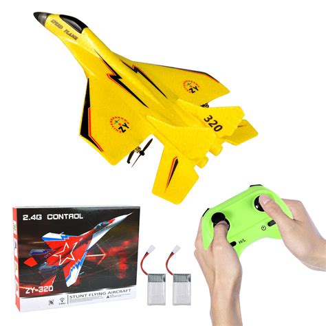 Rc Airplanes, Remote Control Airplanes Glider GHZ, Channels RC Plane, Easy To Fly Yellow Remote ...