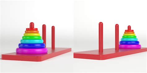 Tower of Hanoi 3D Model $9 - .unknown .blend .fbx .obj - Free3D